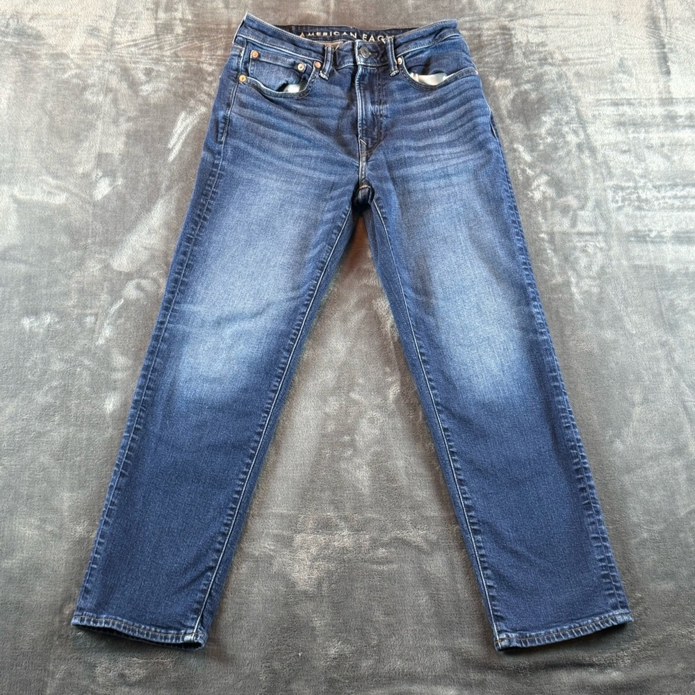 American Eagle Men's Jeans 29X30 Airflex+ Athletic Straight Medium to Dark Wash